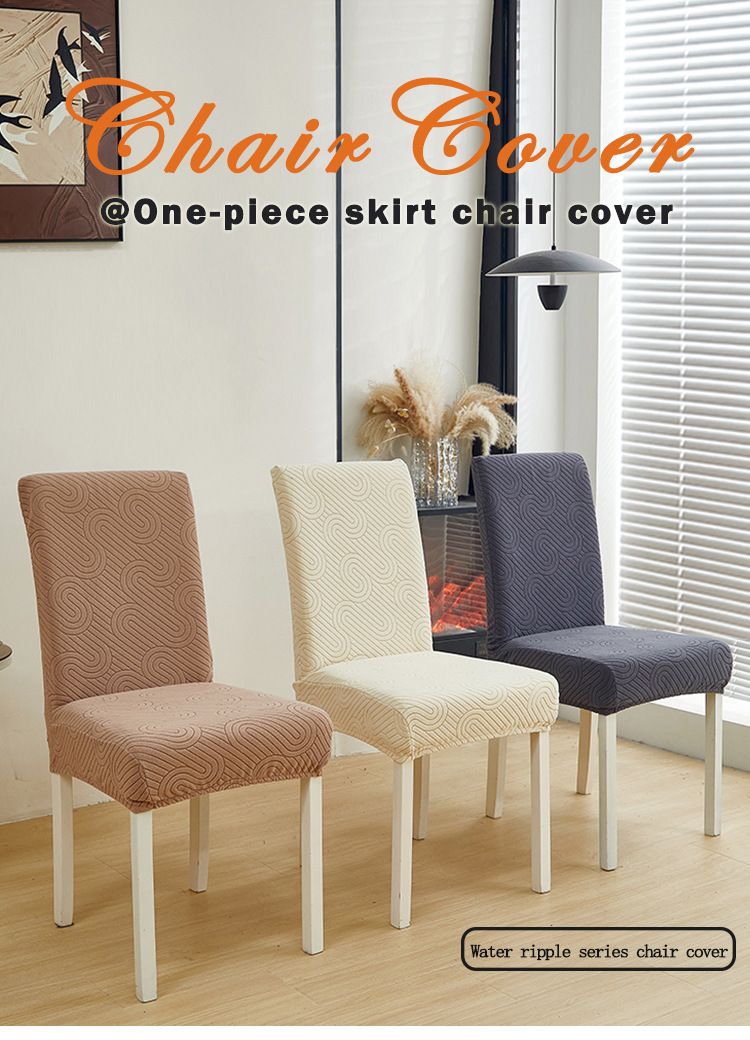 Elastische Jacquard-Stuhlhussen – strapazierfähige, vollflächige Schonbezüge für Esszimmer- und Bürostühle, knitterfreies, modernes Design, universelle Passform_voghion.com