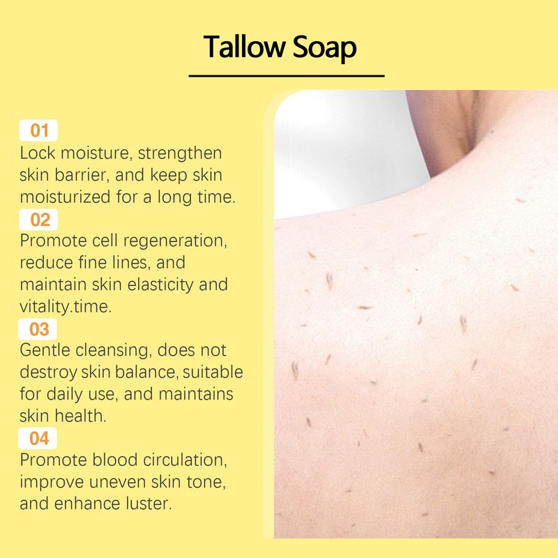 OceAura Milk Flavored Tallow Soap Moisturizes And Cleanses Pores With Bath Soap For Delicate Skin_voghion.com