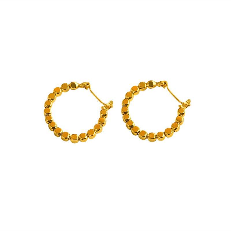 Geometric Small Hoop Earrings For Women Creative Simple Fashion Gold Color Hies Gift Jewelry_voghion.com