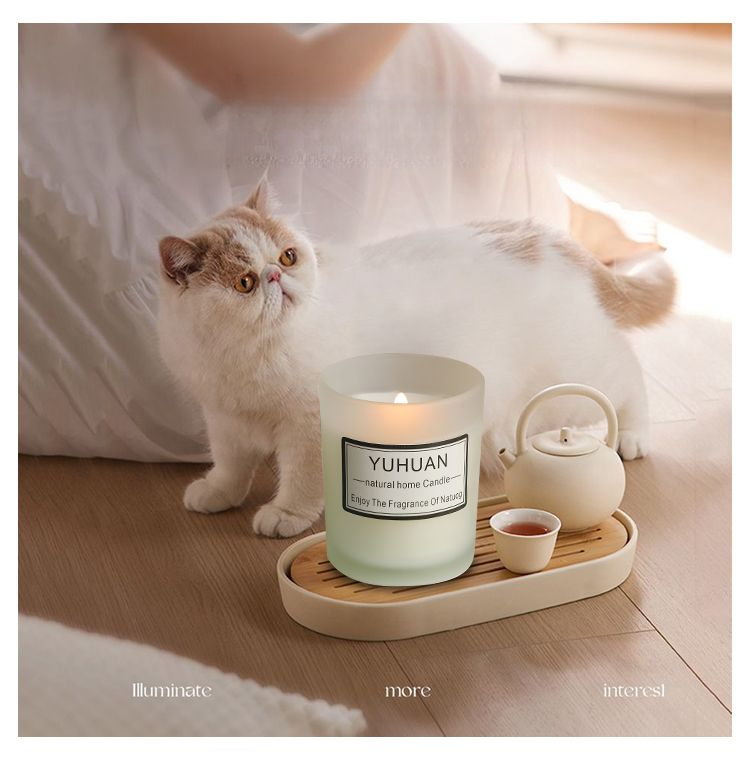 Aromatherapie-Kerze, Weihrauch, beruhigend, Schlafmittel, für Zuhause, langlebig, Nische, hochwertige Geschenkbox, Schlafzimmerduft, ätherisches Öl_voghion.com