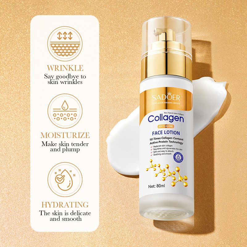 Loción de colágeno óseo SADOER, hidratante, control de aceite y reposición de agua, emulsión acuosa, esencia_voghion.com