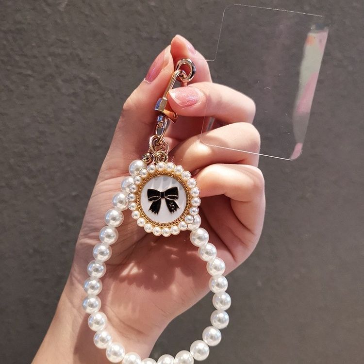 Perle Perlen Handy Kette Bogen Zubehör Anhänger Schlüsselanhänger Mädchen süße Gepäck Anhänger_voghion.com