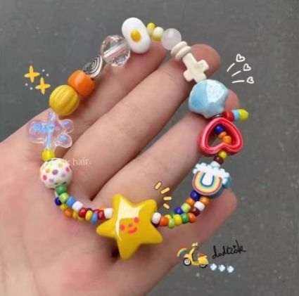 Nouveau bracelet minimaliste en perles de dopamine chinoises pour femme, style macaron, bijou polyvalent et coloré._voghion.com