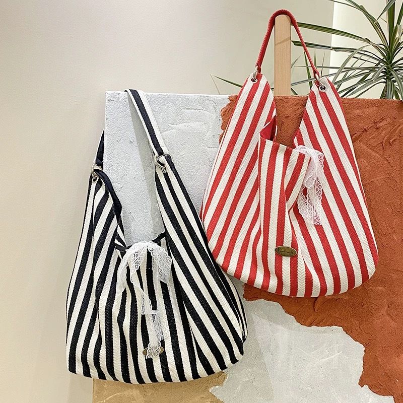 Vergleichbare Bean Self-Made Sommer Große Kapazität Bestickte Leinwand Ins Stil Einfache Brief Pendler Vielseitige Schulter_voghion.com