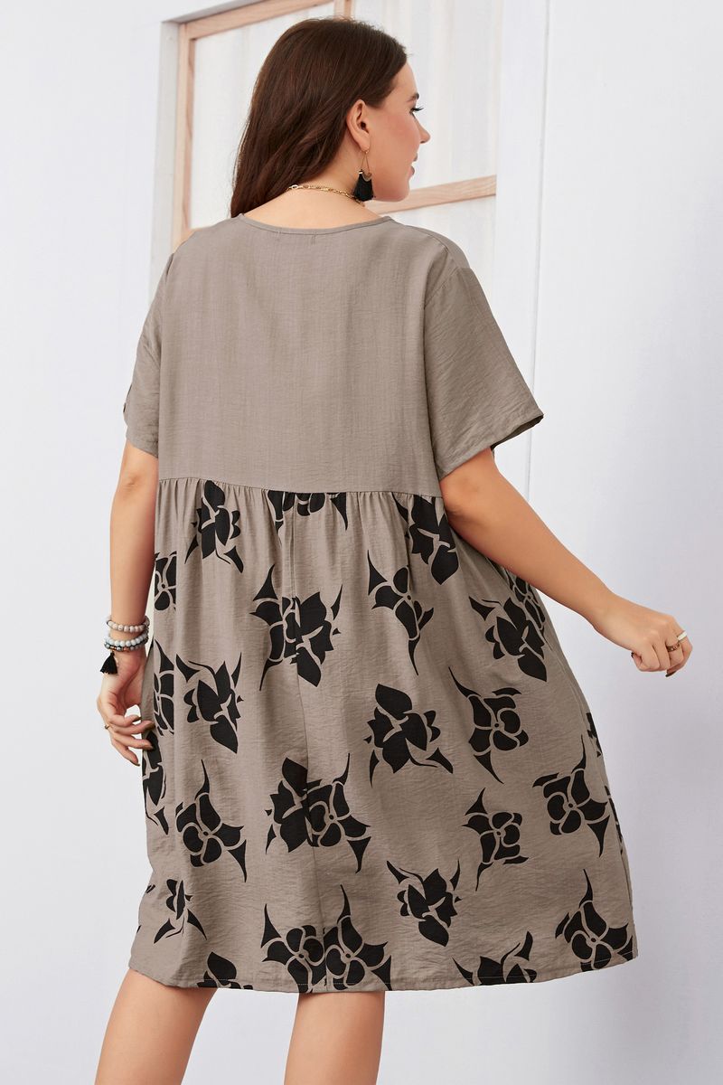 Women's temperament commuting loose plus-size dress women's clothing_voghion.com