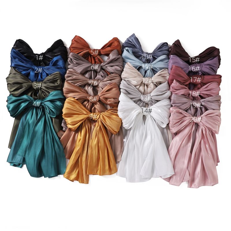 Unisex Solid color soft shimmering satin scarf women's scarf sunblock shawl Muslim_voghion.com