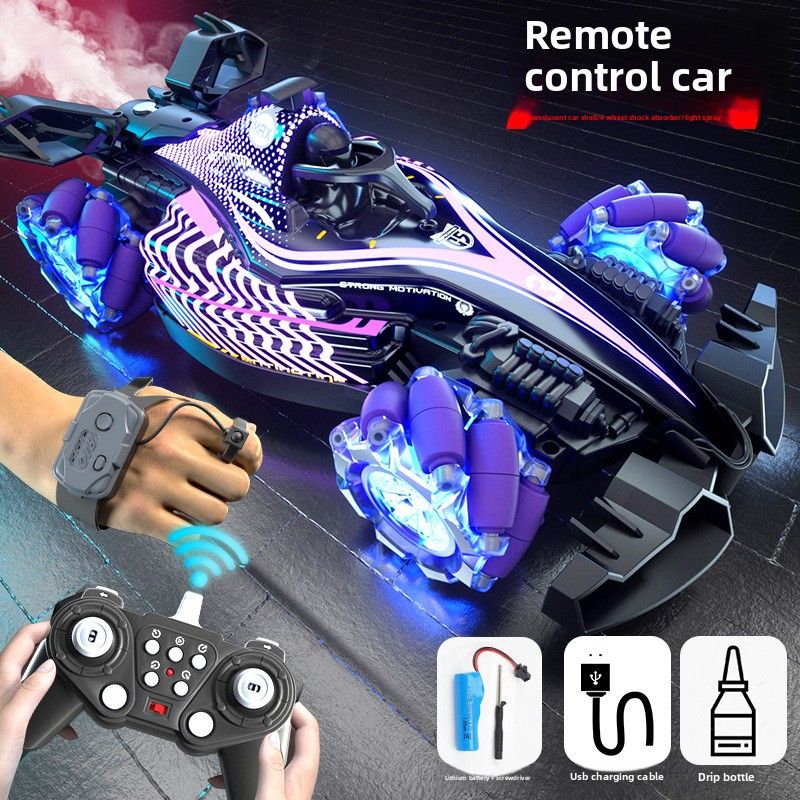 Jauns Spray Light tālvadības auto, četru riteņu piedziņa, konkurētspējīgs ātrgaitas drifta rotējošs triku auto_voghion.com
