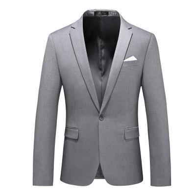 CT 2025 Autumn New Men's Solid Color One-Button Blazer Plus Size Fashion Slim Fit Suit Jacket For Men_voghion.com