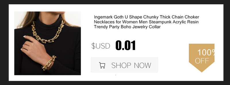 2025 New Arrivals Ingemark Exaggerated Chunky Heavy Metal Twisted Torques Choker Necklace for Women Spiral Big Chain Grunge Jewelry_voghion.com