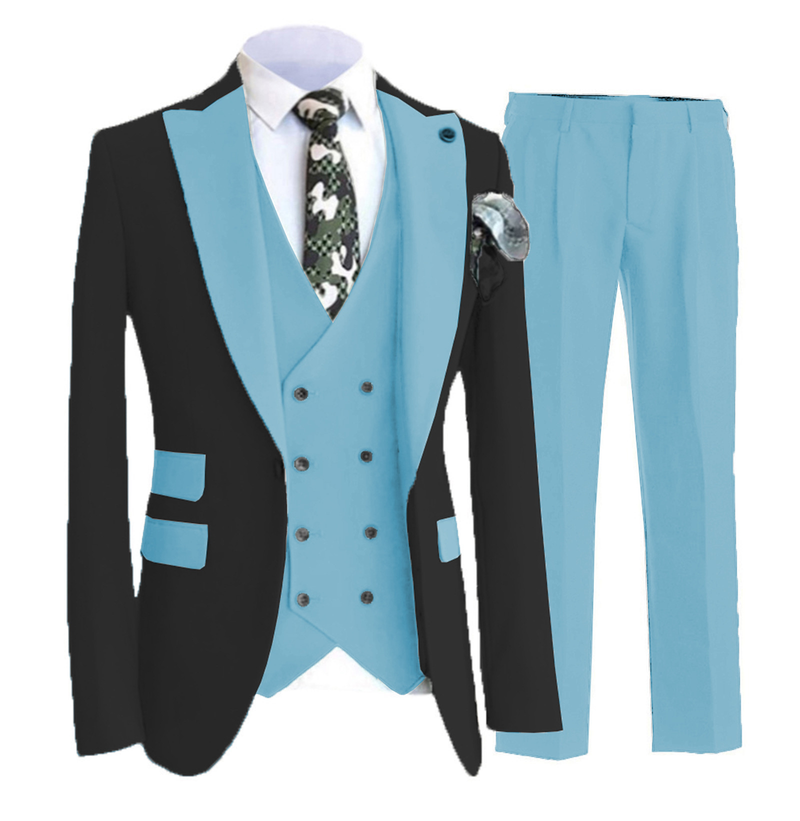 Ropa de hombre, traje de pelo para hombre, vestido de boda para novio, traje de actuación para cantante joven presentador, vestido de padrino_voghion.com