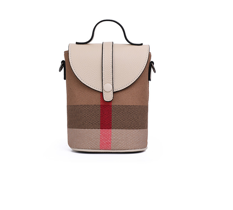 Mini Gitter Canvas Crossbody Damen Leder Reißverschluss Handy Mode Handtasche Frauen Casual Kleine Schultertasche_voghion.com