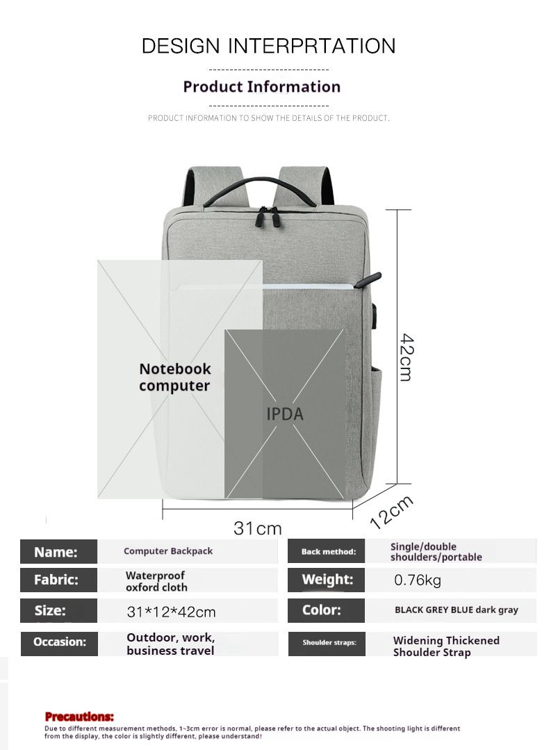 Fashionable new large capacity backpack, reflective backpack, business backpack, travel backpack_voghion.com