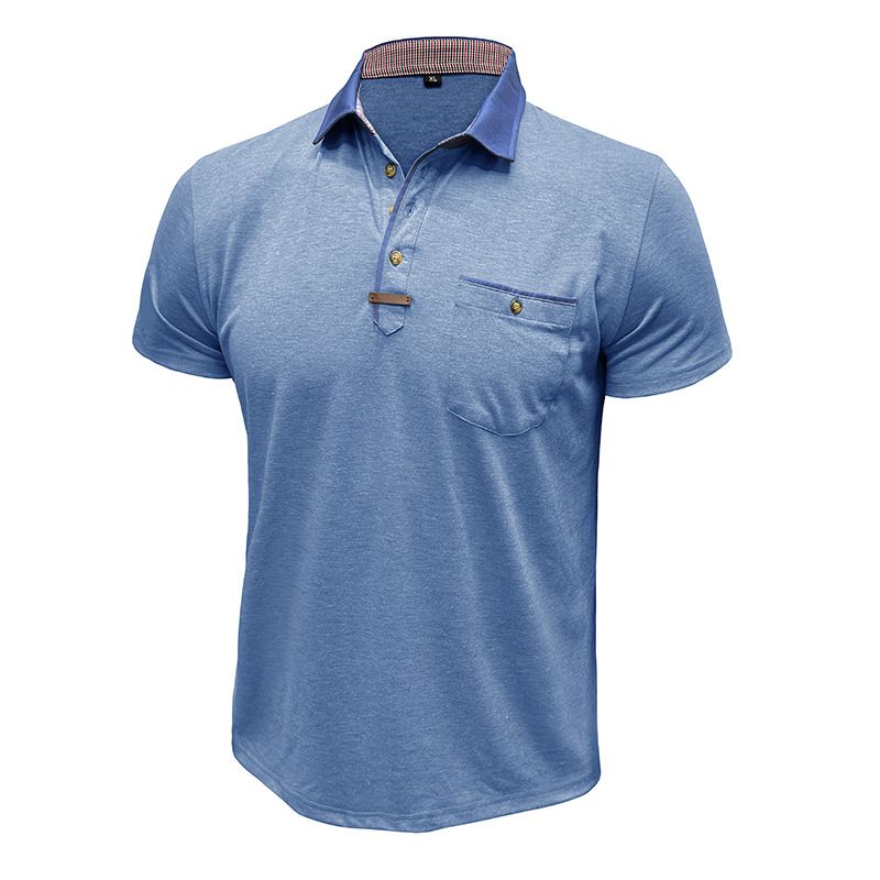 Grenzüberschreitende Sommer europäischen und amerikanischen Herren Kurzarm Revers T-Shirt, Außenhandel Herren Polo Shirt Casual Top Großhandel_voghion.com