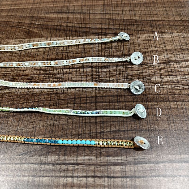 Neues mehrschichtiges, gewickeltes, kreatives, handgefertigtes, gewebtes, facettiertes, geflochtenes, buntes, galvanisiertes Perlenarmband_voghion.com