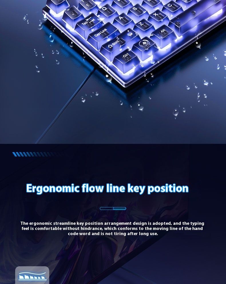 Great Wall 18 Kablolu Klavye Aydınlatmalı Gerçek Robotik Kol Sensörü Lenovo HP Oyun Masaüstü Dizüstü Bilgisayarı İçin_voghion.com