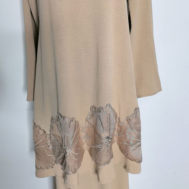 Vestido de tres piezas con bordado de nueva moda para mujer_voghion.com