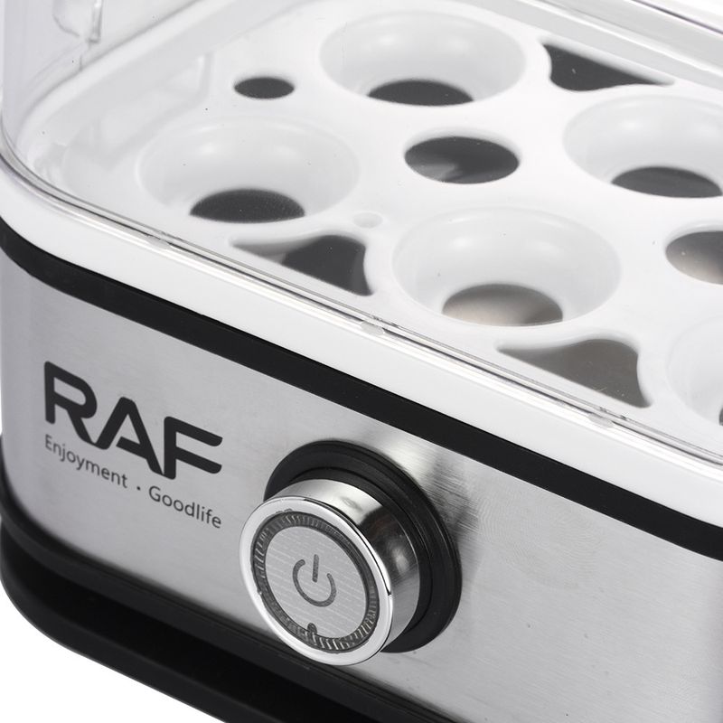 RAF EU Standard Steamer Household Multifunctional Small Breakfast Appliance Egg Cooker Anti-Dry Burn Automatic Power Off_voghion.com