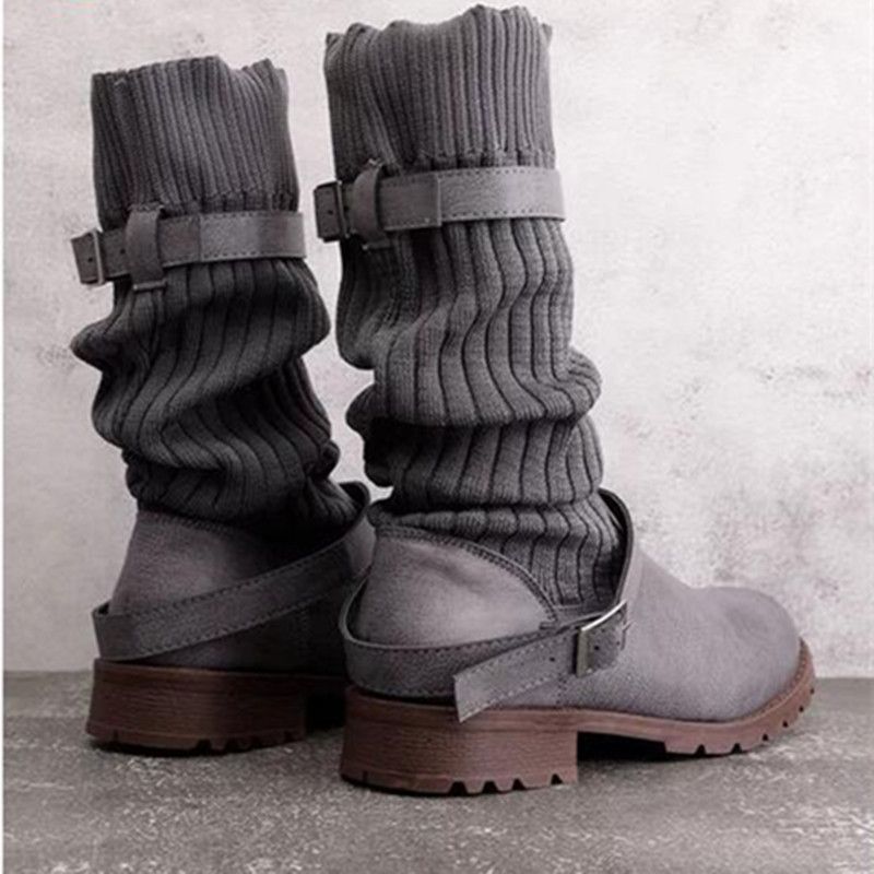 Women's Shoes Wool Large Size Leather Boots_voghion.com