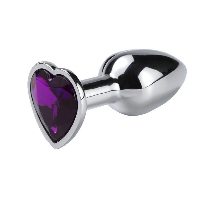 Plug anale per adulti in metallo a forma di cuore, argento, 1,8 mini perline rotonde_voghion.com