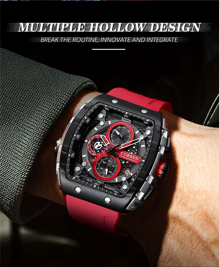 Six Pin Chronograph Watch Men's Fashion Multi Function Watch_voghion.com