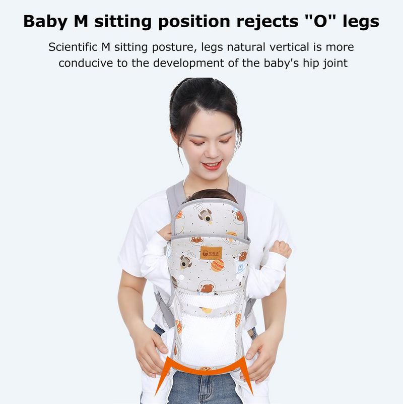 Pārnēsājama bērnu pārnēsāšanas soma Ergonomiska mugursoma jaundzimušajam un mazulim Priekšējais un aizmugurējais turētājs Kenguru aptinamais siksnas bērnu aksesuāri_voghion.com