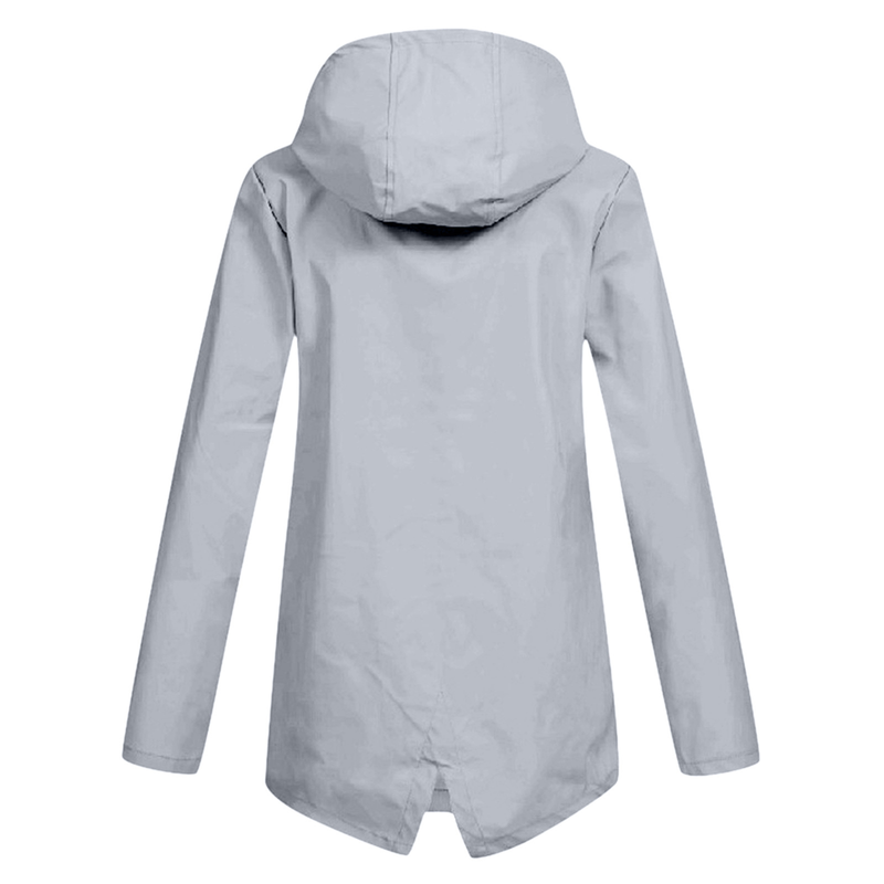 Giacca antivento leggera con cerniera e cappuccio per donna K_voghion.com