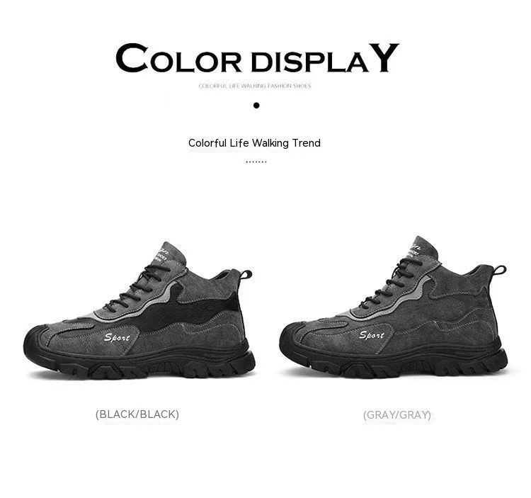 Man Comfortable Work Shoes Running Shoes Sneakers Mesh Footgear Footwear_voghion.com