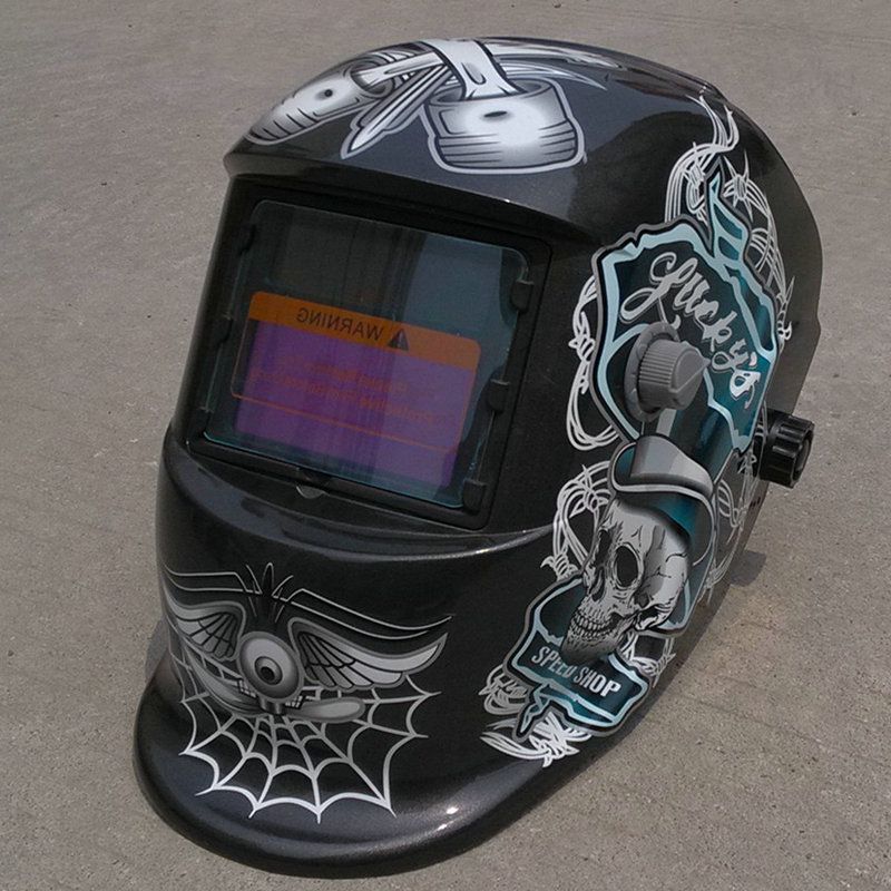 Casco per saldatura antiriflesso con taglio laser ad arco di argon leggero e oscurante automatico LazyZoom montato sulla testa_voghion.com