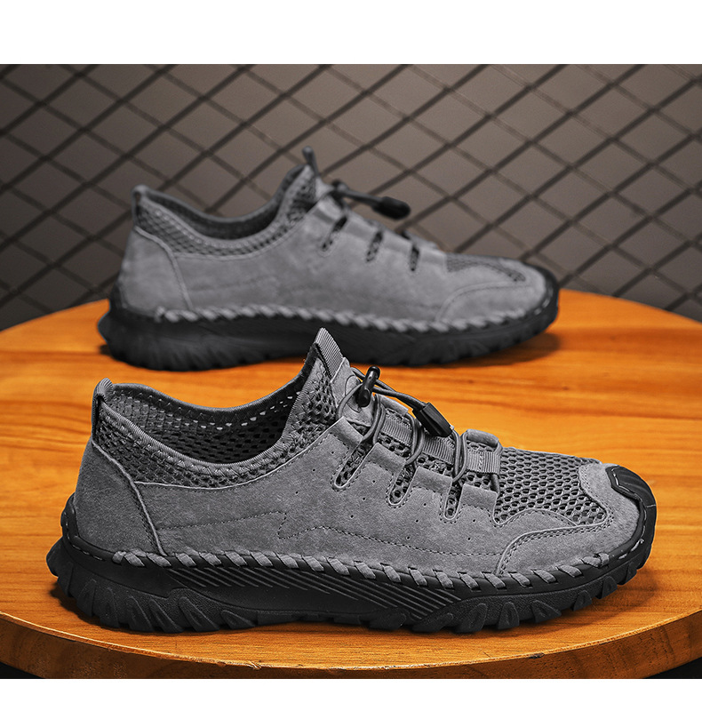 Merk alternatieve zomer stijl mat echt varkensleer mesh duurzame slip-on sport ademende heren casual schoenen_voghion.com