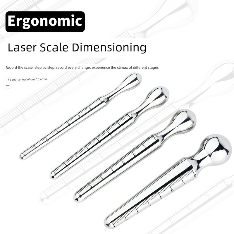 Sexy Smooth Stainless Steel With Scale Horse Eye Stick Novice White Open Urethral Expansion Masturbation Device Male And_voghion.com