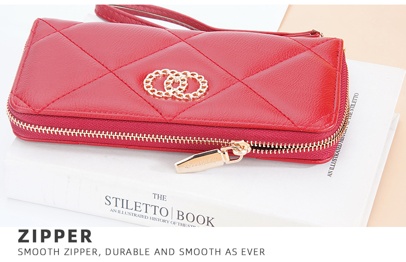 Baellerry New Women's Long Wallet Korean Version Xiaoxiangfeng Multi-card Position Clutch Bag Quilted Women's Bag Wholesale_voghion.com