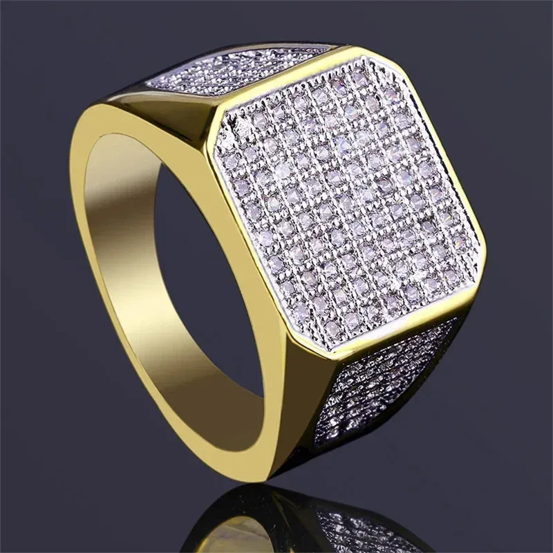 Vendite calde Nuovo 2024 Anelli in metallo lucido per uomo Larghezza geometrica Sigillo quadrato Dito stile punk Anello di moda Accessori per gioielli_voghion.com