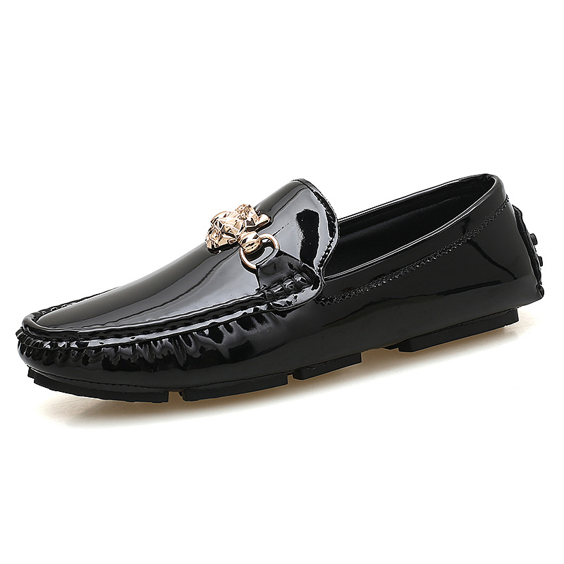 Fagiolo dal viso luminoso taglie forti 38-48 parrucchiere casual in pelle moda giovanile che guida scarpe da uomo pigre_voghion.com