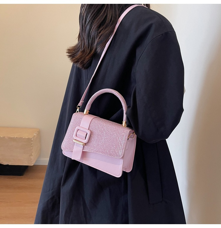 Neue Gürtelschnalle, trendige Handtasche mit einzigartigem Design, einfache und modische Umhängetasche für Damen_voghion.com