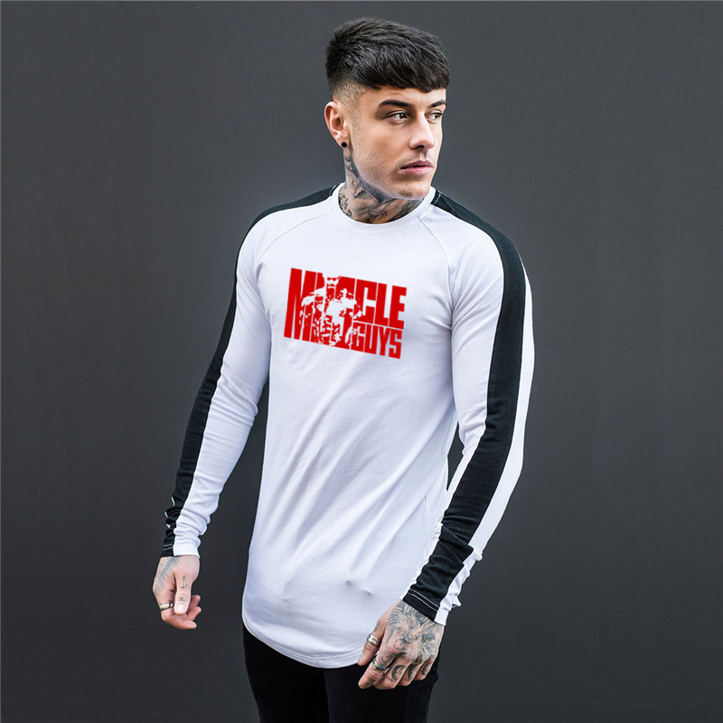 Herren-Langarm-T-Shirt. Langes Langarm-T-Shirt, lässiges Sport-Basisshirt_voghion.com