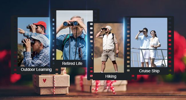 Binoteck 12x42 adult high-power - compact BAK4 binoculars tripod phone adapter with transparent low light, suitable for_voghion.com