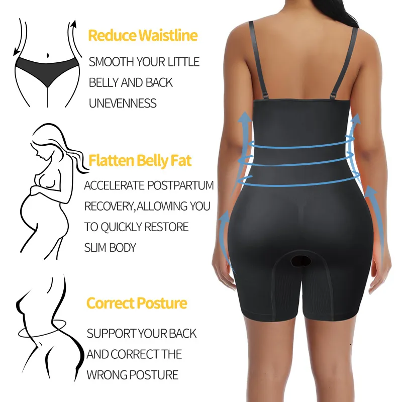 Waist Tummy Shaper Bodysuit Shapewear Women Full Body Shaper Tummy Control Slimming Sheath Butt Lifter Push Up Thigh_voghion.com