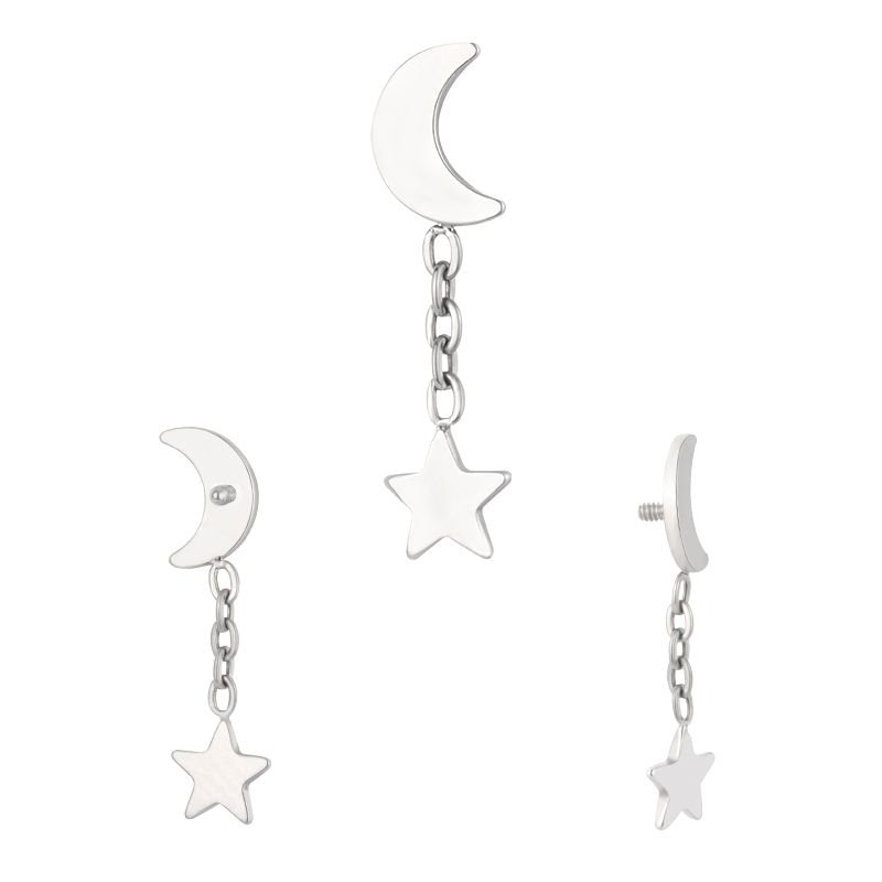 Catena pendente in titanio G23, orecchini garofano Fianit, labbra superiori, pelle sintetica, gioielli per piercing_voghion.com