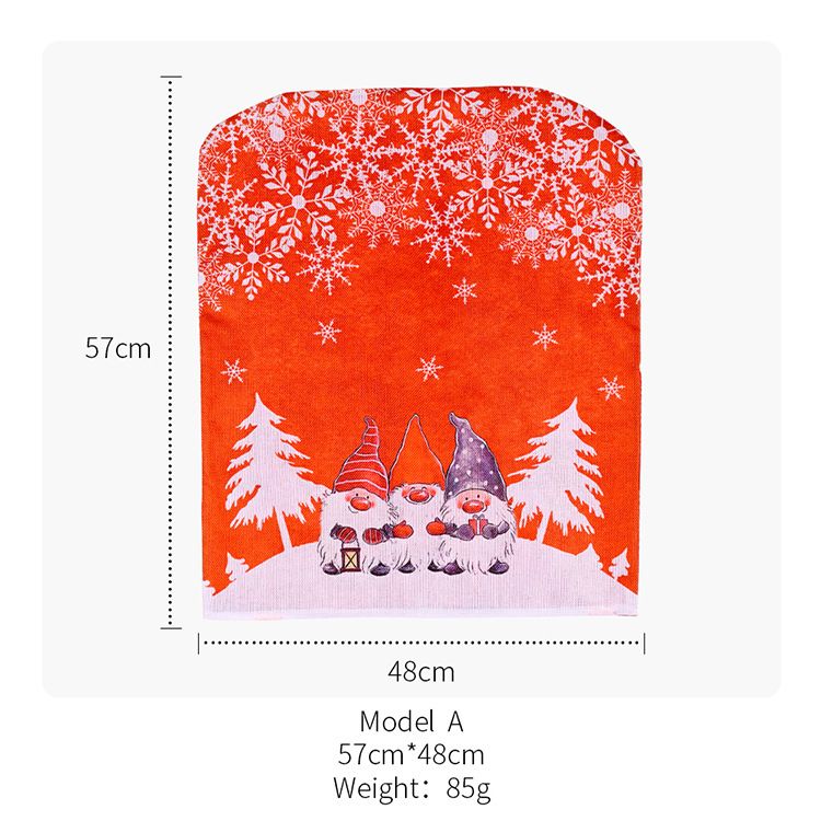 Home & Garden New Christmas Style Cartoon Forest Snowflake Chair Cover Creative Printing Chair Decoration Supplies_voghion.com
