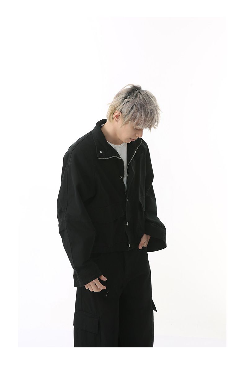 Ανδρικά Ρούχα Street Jacket Μοντέρνο Παντελόνι Scimitar με Φαρδιά Πόδια, Τζιν Κοστούμι Εργασίας_voghion.com