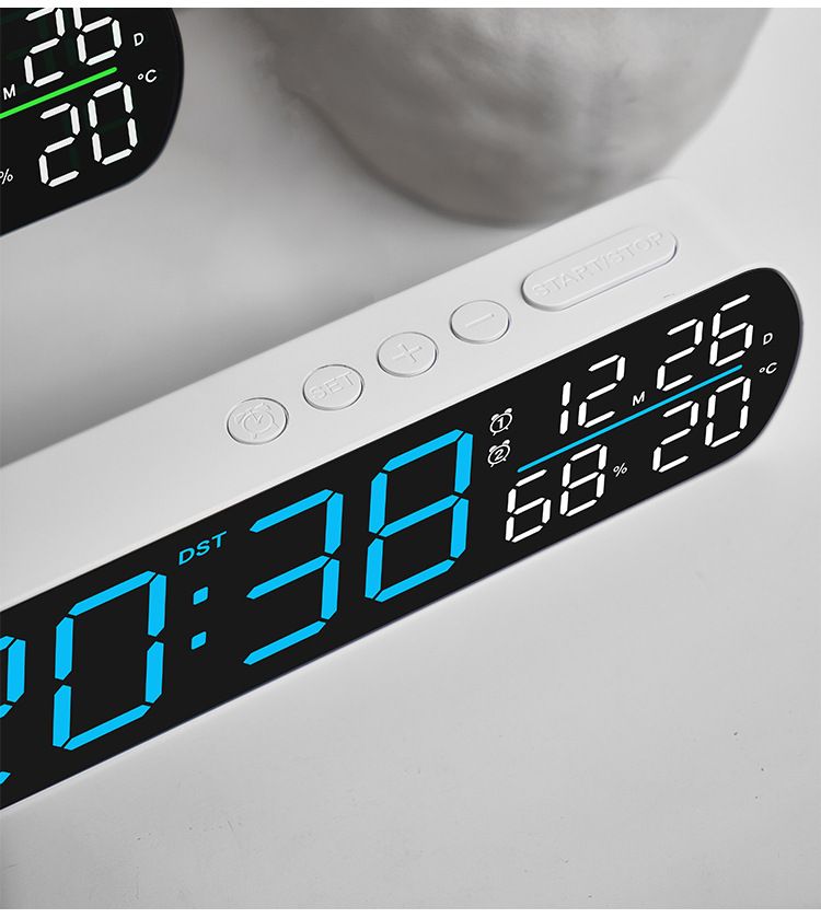 Orologio digitale da tavolo semplice elettronico multifunzionale a LED con allarme 5512_voghion.com