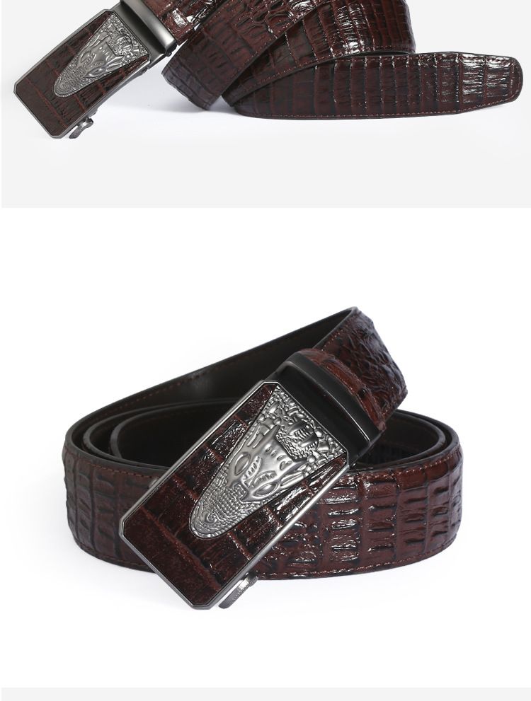 Herrengürtel Beliebter Krokodilkopfgürtel Herrengürtel Business Casual Boutique Gürtel Modegeschenk_voghion.com