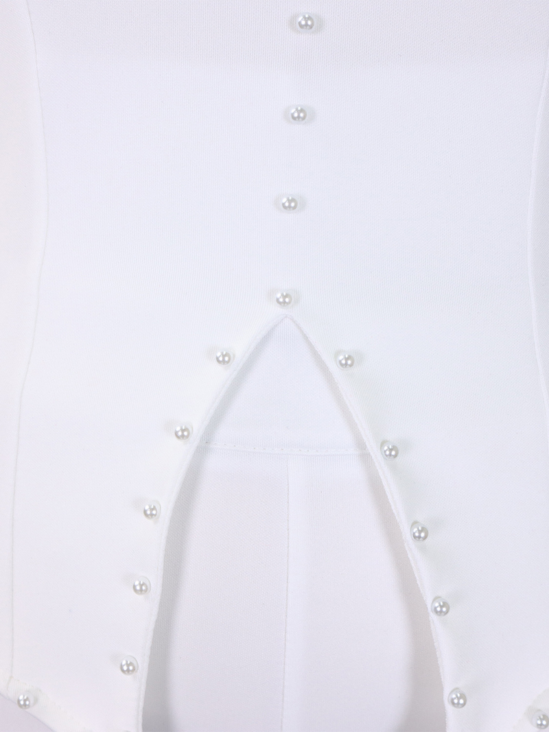 Women's style oblique shoulder beading OL Tongle two-piece set large size_voghion.com