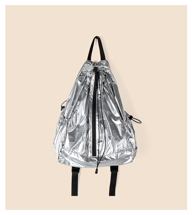 High aesthetic drawstring with niche design, new casual backpack, fashionable women's large capacity student backpack_voghion.com