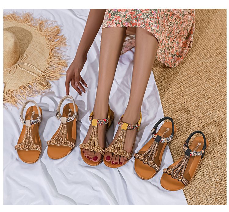 New All-in-one Fashion Trend Women's Sandals Elastic Strap Light Comfortable Sandals_voghion.com