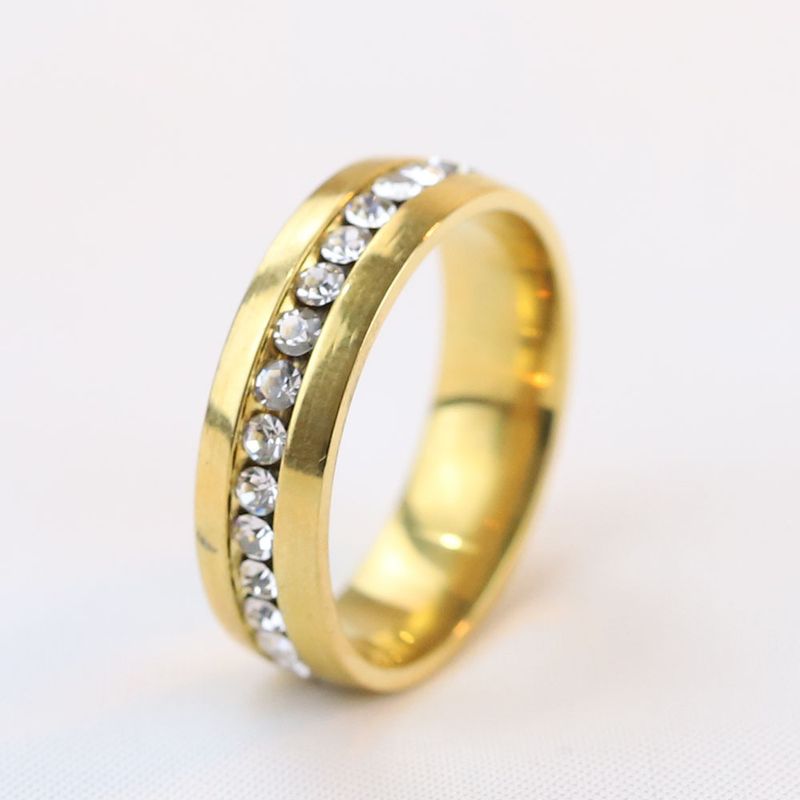 Anello da uomo in acciaio inossidabile 304 con diamanti intarsiati a fila singola, da 6 mm, per coppie e donne, in titanio, alla moda_voghion.com