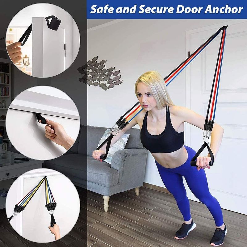 Resistance Set Bodybuilding Home Gym Equipment Professional Weight Training Fiess Elastic Rubber Bands Workout Expander_voghion.com