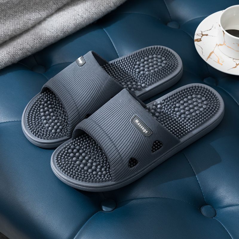 Massage zu Hause, Fußakupunkturpunkte Baden, Anti-Rutsch-Fingerdruckbrett, Coole Hausschuhe für Herrenhotels, Sommer-PVC_voghion.com