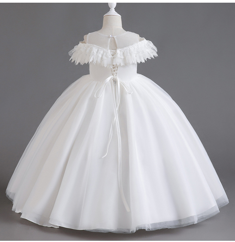 Tjejklänning Prinsessklänning Exklusiv blomsterflicka Bröllopsbrudtärna Scenvärd Catwalk aftonklänning Pompadourklänning_voghion.com