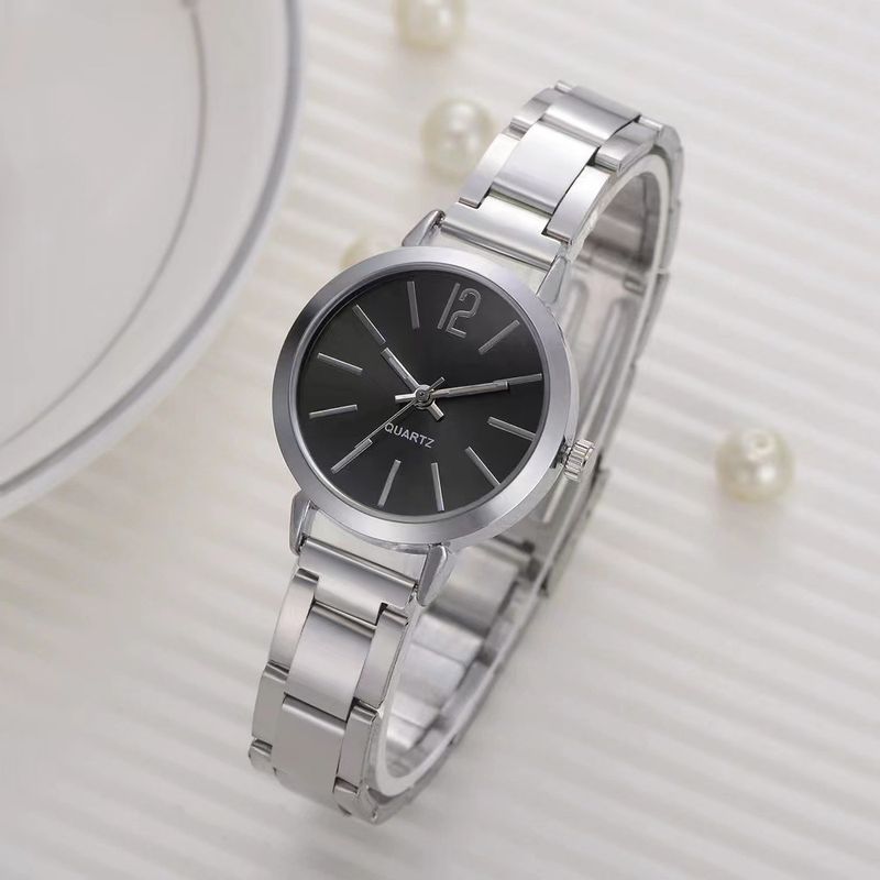 Heißer verkauf frauen dünne schmale riemen einfache business stahlband quarzuhr weibliche studentin prüfung uhr geschenk box_voghion.com